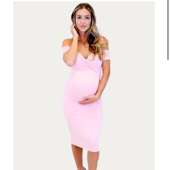 Pinkblush Dresses & Skirts - Pink Stretchy Perfect Maternity Dress